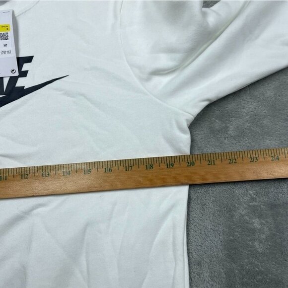 Nike Womens White Sweatshirt Logo Crewneck Small *flaw* d0973 - Picture 5 of 9